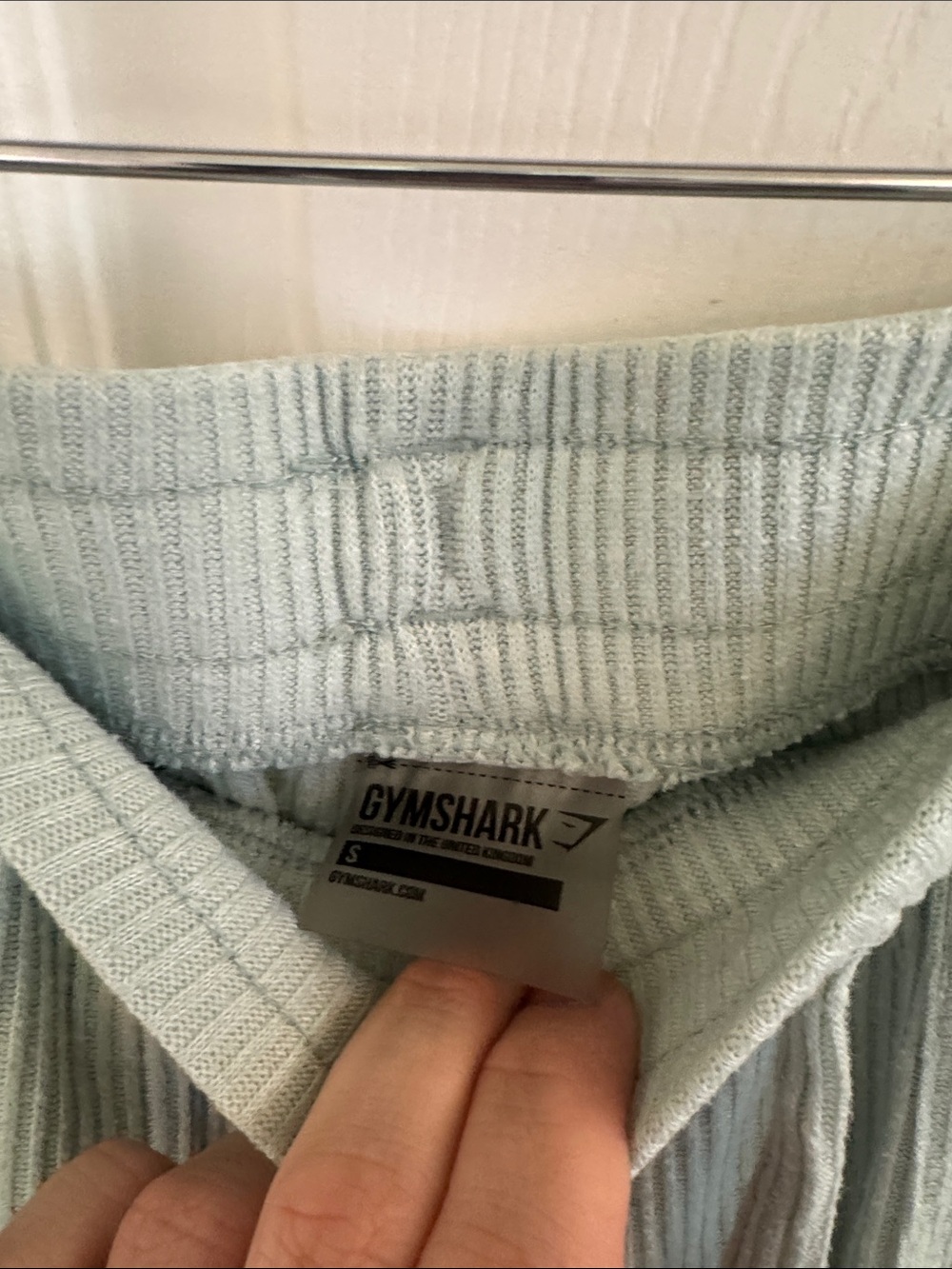Gymshark Ribbed Long-Sleeve Drawstring Crop Top in Mint - Picture 14 of 14
